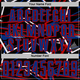 Custom Black Royal Gold-White Abstract Geometric Stripes Sports Sublimation Soccer Uniform Jersey