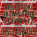 Custom Red Black Cream-White Abstract Geometric Stripes Sports Sublimation Soccer Uniform Jersey