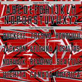 Custom Red Black Gray-White Abstract Geometric Stripes Sports Sublimation Soccer Uniform Jersey