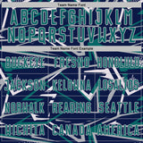 Custom Navy Teal Gray-White Abstract Geometric Stripes Sports Sublimation Soccer Uniform Jersey