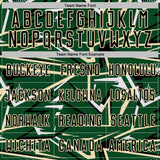 Custom Green Black Cream-White Abstract Geometric Stripes Sports Sublimation Soccer Uniform Jersey