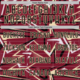 Custom Crimson Black Cream-White Abstract Geometric Stripes Sports Sublimation Soccer Uniform Jersey