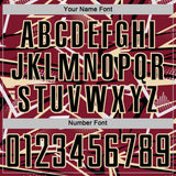 Custom Crimson Black Cream-White Abstract Geometric Stripes Sports Sublimation Soccer Uniform Jersey