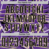 Custom Purple Black Cream-White Abstract Geometric Stripes Sports Sublimation Soccer Uniform Jersey