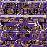 Custom Purple Black Old Gold-White Abstract Geometric Stripes Sports Sublimation Soccer Uniform Jersey