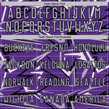 Custom Purple Gray Black-White Abstract Geometric Stripes Sports Sublimation Soccer Uniform Jersey