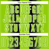 Custom Black Neon Green-White Zigzag Diamond Stripe Sports Sublimation Soccer Uniform Jersey