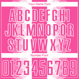 Custom Pink White Zigzag Diamond Stripe Sports Sublimation Soccer Uniform Jersey
