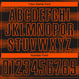 Custom Black Orange Streamline Wave Cyberpunk Neon Tech Sports Sublimation Soccer Uniform Jersey