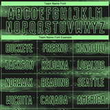 Custom Black Pea Green Streamline Wave Cyberpunk Neon Tech Sports Sublimation Soccer Uniform Jersey