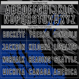 Custom Black White-Royal Gradient Claw Mark Splatter Sports Sublimation Soccer Uniform Jersey