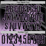 Custom Black Light Purple Gradient Claw Mark Splatter Sports Sublimation Soccer Uniform Jersey