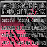 Custom Black White-Neon Pink Gradient Claw Mark Splatter Sports Sublimation Soccer Uniform Jersey