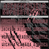 Custom Black Medium Pink Gradient Claw Mark Splatter Sports Sublimation Soccer Uniform Jersey