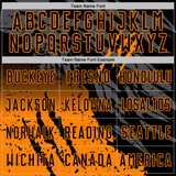 Custom Black Bay Orange Gradient Claw Mark Splatter Sports Sublimation Soccer Uniform Jersey