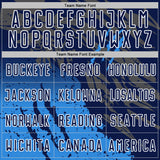 Custom Navy White-Powder Blue Gradient Claw Mark Splatter Sports Sublimation Soccer Uniform Jersey