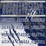 Custom Navy White Gradient Claw Mark Splatter Sports Sublimation Soccer Uniform Jersey