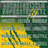 Custom Green White-Yellow Gradient Claw Mark Splatter Sports Sublimation Soccer Uniform Jersey