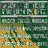 Custom Green White-Old Gold Gradient Claw Mark Splatter Sports Sublimation Soccer Uniform Jersey