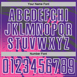 Custom Purple White-Pink Gradient Claw Mark Splatter Sports Sublimation Soccer Uniform Jersey