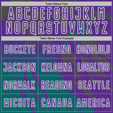 Custom Purple White-Teal Gradient Claw Mark Splatter Sports Sublimation Soccer Uniform Jersey