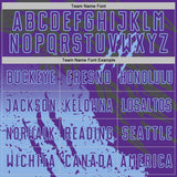 Custom Purple Light Blue Gradient Claw Mark Splatter Sports Sublimation Soccer Uniform Jersey