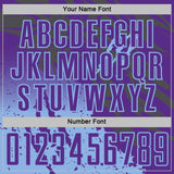 Custom Purple Light Blue Gradient Claw Mark Splatter Sports Sublimation Soccer Uniform Jersey