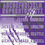 Custom Purple White Gradient Claw Mark Splatter Sports Sublimation Soccer Uniform Jersey