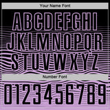 Custom Black Light Purple Gradient Wave Line Sports Sublimation Soccer Uniform Jersey