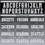 Custom Black Gray-White Gradient Wave Line Sports Sublimation Soccer Uniform Jersey