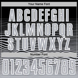 Custom Black Gray-White Gradient Wave Line Sports Sublimation Soccer Uniform Jersey