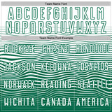 Custom White Kelly Green Gradient Wave Line Sports Sublimation Soccer Uniform Jersey