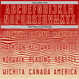 Custom Red Cream Gradient Wave Line Sports Sublimation Soccer Uniform Jersey