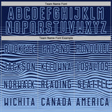 Custom Navy Light Blue Gradient Wave Line Sports Sublimation Soccer Uniform Jersey