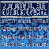 Custom Navy White-Powder Blue Gradient Wave Line Sports Sublimation Soccer Uniform Jersey