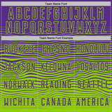 Custom Purple Neon Green Gradient Wave Line Sports Sublimation Soccer Uniform Jersey