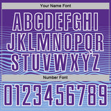 Custom Purple White-Light Blue Gradient Wave Line Sports Sublimation Soccer Uniform Jersey