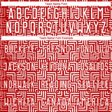 Custom Red White Geometric Maze Interlocking Square Sports Sublimation Soccer Uniform Jersey