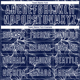Custom Navy White Lightning Electric Veins Sublimation Soccer Uniform Jersey
