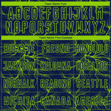 Custom Navy Neon Green Lightning Electric Veins Sublimation Soccer Uniform Jersey