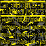 Custom Black Light Yellow-Steel Gray Cyber Mecha E-sport Geometric Shards Spike Sublimation Soccer Uniform Jersey