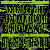 Custom Black Neon Green-Steel Gray Cyber Mecha E-sport Geometric Shards Spike Sublimation Soccer Uniform Jersey