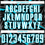 Custom Black White Lakes Blue-Steel Gray Cyber Mecha E-sport Geometric Shards Spike Sublimation Soccer Uniform Jersey
