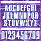 Custom Purple White Light Blue-Medium Purple Cyber Mecha E-sport Geometric Shards Spike Sublimation Soccer Uniform Jersey