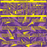 Custom Purple Light Yellow-Medium Purple Cyber Mecha E-sport Geometric Shards Spike Sublimation Soccer Uniform Jersey