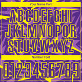 Custom Purple Light Yellow-Medium Purple Cyber Mecha E-sport Geometric Shards Spike Sublimation Soccer Uniform Jersey