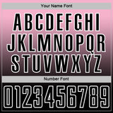 Custom Light Pink Black-White Fade Fashion Sublimation Soccer Uniform Jersey