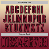 Custom Cream Crimson-Black Fade Fashion Sublimation Soccer Uniform Jersey