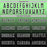 Custom Pea Green Black-White Fade Fashion Sublimation Soccer Uniform Jersey