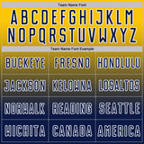 Custom Yellow Navy-White Fade Fashion Sublimation Soccer Uniform Jersey